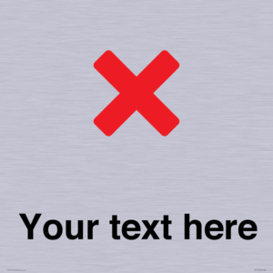 Custom plain background, red cross sign